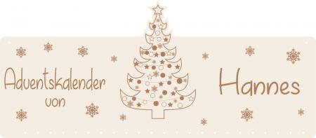 Personalisierter Adventskalender aus Holz Weihnachtsbaum
