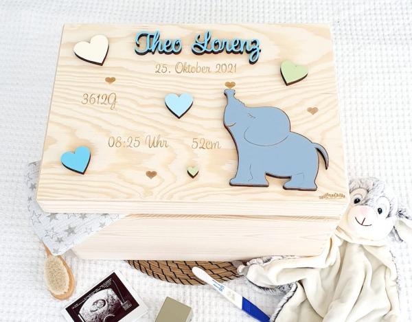 Erinnerungsbox 3D Elefant Erinnerungsbox 3D Elefant