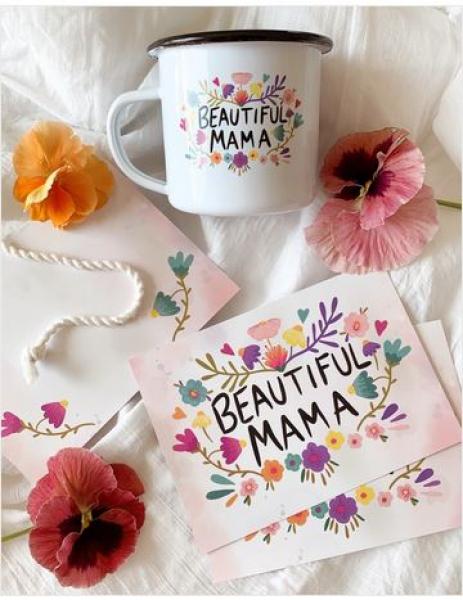 Glückwunschkarte Beautiful Mama